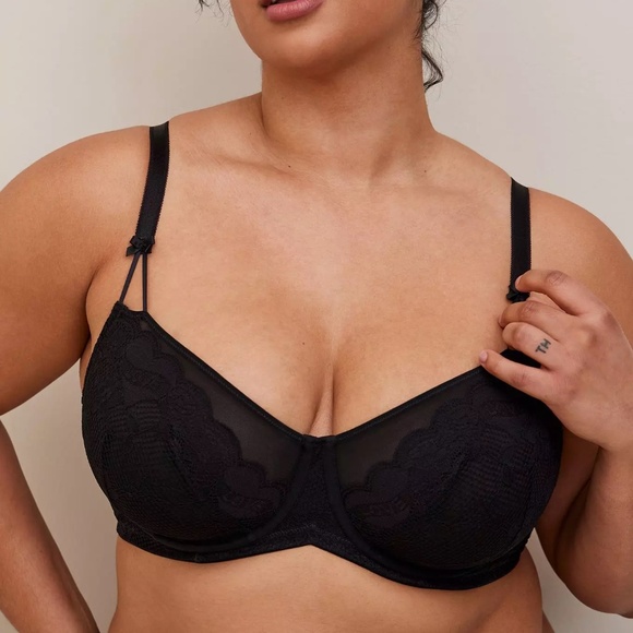 Torrid Balconette Unlined Tattoo Lace Straight Back Bra 46DD - Picture 5 of 11